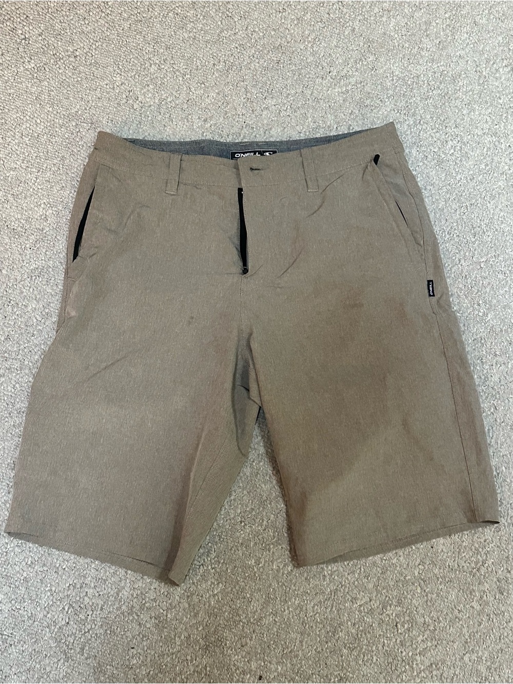 O'Neill Men's Khaki Flat Front Casual Shorts